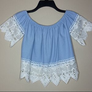 New Look Lace Trim Crop Top